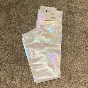 ZYIA White Unicorn luxe 7/8 leggings size 4. New with tags.